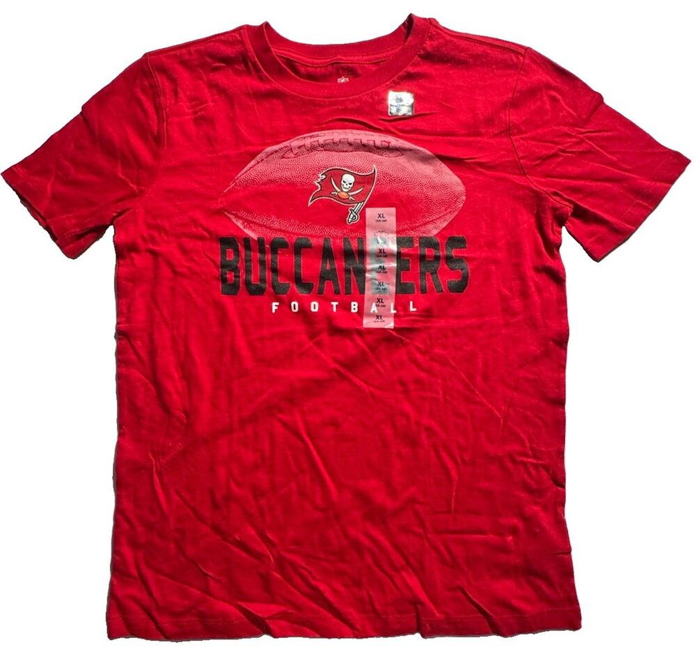 Tampa Bay Buccaneers Youth XL 14-16 Red NFL Football T-Shirt NWT